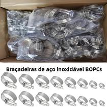 Clipes De Mangueira De Aço Inoxidável 80pcs 6mm-51mm Conjunto De Braçadeiras Para Tubos Automotivos Clipes De Mangueira De Aço Inoxidável 80pcs 6mm-51mm Conjunto De Braçadeiras Para Tubos Automotivos