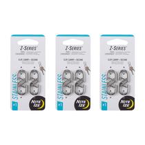 Clipes de mosquetão duplos de aço inoxidável Nite Ize Z-Series, pacote com 3