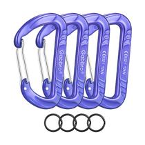 Clipes de mosquetão GABBRO Heavy Duty 12kN (1224 kg) em alumínio, pacote com 4