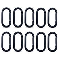 Clipes de mosquetão VICDUEKG, fecho de alumínio, 10 peças, pretos