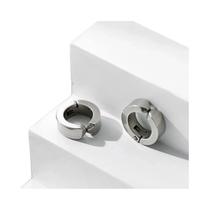 Clipes de ouvido personalizados Punk para homens, aço inoxidável, 1 par