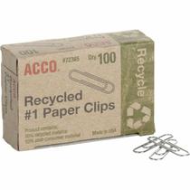 Clipes de papel ACCO Recycled 100/Box 10 Pack (72365)