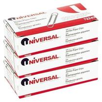 Clipes de Papel Jumbo Universais de Arame Prata 100 unidades 3 pacotes Clipes de Papel Jumbo Universais de Arame Prata 100 unidades 3 pacotes