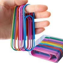 Clipes de papel Timenu Jumbo 40 peças de 10 cm revestidos de vinil multicolorido