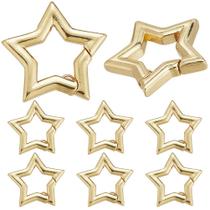 Clipes de porta-chaves Star Banhados a ouro 18K Trigger Spring O Rings