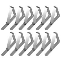 Clipes de toalha de mesa de piquenique HAHAYOO Outdoor Tables 12 peças de prata