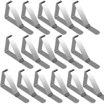 Clipes de toalha de mesa HAHAYOO 16 unidades para mesas externas prateados