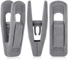 Clipes de veludo TOFIIGREM Grey 20 peças para cabides de veludo Clipes de veludo TOFIIGREM Grey 20 peças para cabides de veludo