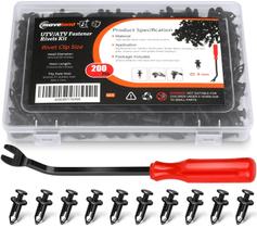 Clipes Fender Push 8mm (200 Unidades) com Ferramenta de Remoção - UTV e ATV