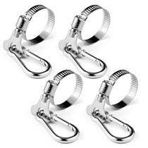 Clipes Flag Pole em aço inoxidável SONGTIY 0,75-1,2 polegadas, 4 unidades Clipes Flag Pole em aço inoxidável SONGTIY 0,75-1,2 polegadas, 4 unidades