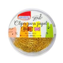 Clipes Mini N5 Dourado Pote c/ 200 Unidades - BRW Clipes Mini N5 Dourado Pote c/ 200 Unidades - BRW