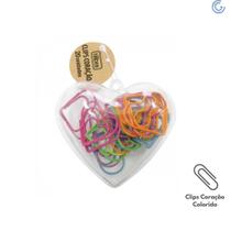 Clipes Papel Coração Colorido c/20 Unidades - Tilibra Clipes Papel Coração Colorido c/20 Unidades - Tilibra