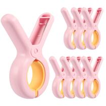 Clipes para cadeiras de praia PAMISO, conjunto de 8 prendedores de roupa rosa
