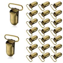 Clipes para Chupeta Demearly 25 Peças em Metal com Acabamento Bronze para DIY Clipes para Chupeta Demearly 25 Peças em Metal com Acabamento Bronze para DIY