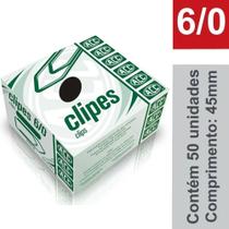 Clipes para Papel Aço Galvanizado 6/0 Cx/50 unidades - ACC