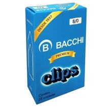 Clipes para Papel Aço Galvanizado Nº 8/0 5,38cm Premium Cx/25 unidades - BACCHI Clipes para Papel Aço Galvanizado Nº 8/0 5,38cm Premium Cx/25 unidades - BACCHI