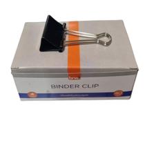 Clipes para papel binder 40mm - cx c/ 12 un - preto Clipes para papel binder 40mm - cx c/ 12 un - preto