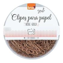 Clipes para Papel Mini nº5 Rose Gold 200 Unidades Convites Casamentos Eventos - BRW