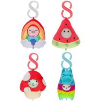 Clipes Squishville Squishmallows, pacote com 4 brinquedos de pelúcia de 2 polegadas Clipes Squishville Squishmallows, pacote com 4 brinquedos de pelúcia de 2 polegadas