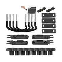 Clipes U-Bolts Metálicos Universais Para Carro, Kit De Montagem Para Caixa De Teto, Acessórios Para