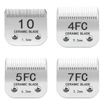Clipper Blades TRAH Revestido Ceramic Titanium, pacote com 4 unidades de 1,5 a 9,5 mm