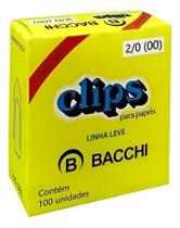 Clips 2/0 Com 100 Unidades Aço Galvanizado 2/0 Bacchi Cor Pr