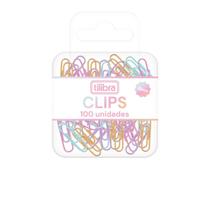 Clips 28mm com 100 Unidades Tilibra - Colorido Pastel Clips 28mm com 100 Unidades Tilibra - Colorido Pastel
