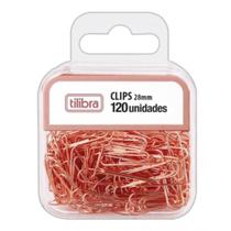 Clips 28mm com 120 unidades Ouro Rose Metalizado Tilibra Clips 28mm com 120 unidades Ouro Rose Metalizado Tilibra