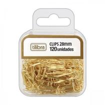 Clips 28mm Dourado 120 Unidades Cx