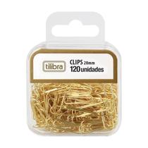 Clips 28mm Dourado 120 Unidades