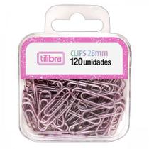 Clips 28mm Tilibra Dourado, Ouro Rose, Rosa Pastel, Pink Glitter 120 Unidades Clips 28mm Tilibra Dourado, Ouro Rose, Rosa Pastel, Pink Glitter 120 Unidades