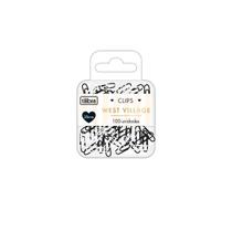 Clips 28mm West Village Branco e Preto Com 100 Unidades Casa Escola Escritório - Tilibra Clips 28mm West Village Branco e Preto Com 100 Unidades Casa Escola Escritório - Tilibra