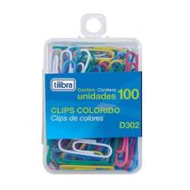 Clips 29mm D302 Cores Sortidas 100 Unidades - Tilibra Clips 29mm D302 Cores Sortidas 100 Unidades - Tilibra