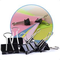 Clips Borboleta Binder 19mm Presilhas Metal Caixa Com 40 Un.