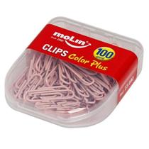 Clips Color Plus 28mm com 100 unidades - Molin