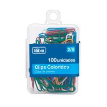 Clips Colorido 2/0 com 100 Unidades - Tilibra