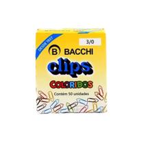 Clips Colorido 3/0 - 50 Unidades - Bacchi
