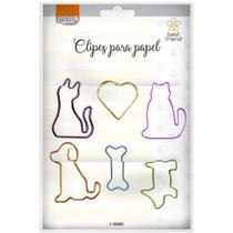 Clips colorido formato pets colorido c/6 brw blister Clips colorido formato pets colorido c/6 brw blister
