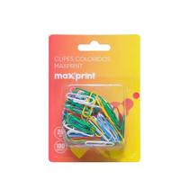 Clips colorido Maxprint 28mm com 100 unidades