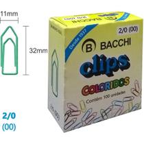 Clips Colorido REF2/0 com 100 Unidades Pacote com 10 Clips Colorido REF2/0 com 100 Unidades Pacote com 10
