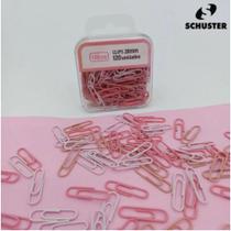 Clips Colorido Rosa Pastel com 120 Unidades