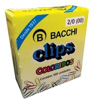 Clips Coloridos 2/0 Caixinha Com 100 Un BACCHI