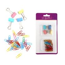 Clips Coloridos E Prendedores De Papel Colorido Inox Facilite.Ud