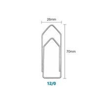 Clips de aço galvanizado 12/0 caixa c/105 unidades - bacchi