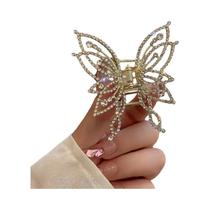 Clips De Cabelo Elegantes Em Forma De Borboleta Com Pérola E Strass Para Acessórios De Cabelo