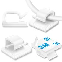 Clips de cabo suoundey 130 unidades de suporte de cabo adesivo branco Clips de cabo suoundey 130 unidades de suporte de cabo adesivo branco