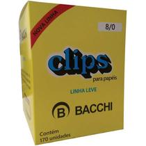 Clips De Papel 8/0 Linha Leve com 170 unidades Bacchi