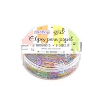 Clips de Papel Colorido 8 cores nº 5 BRW com 200 unidades