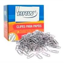 Clips de Papel Galvanizado nº 2.0 BRW caixa com 100un