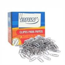 Clips de Papel Galvanizado nº 8.0 BRW caixa com 25un